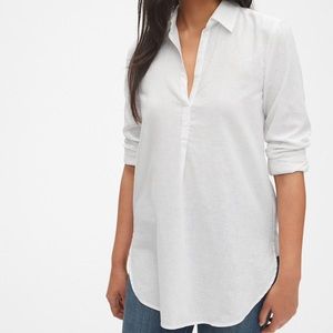Gap boyfriend popover tunic linen